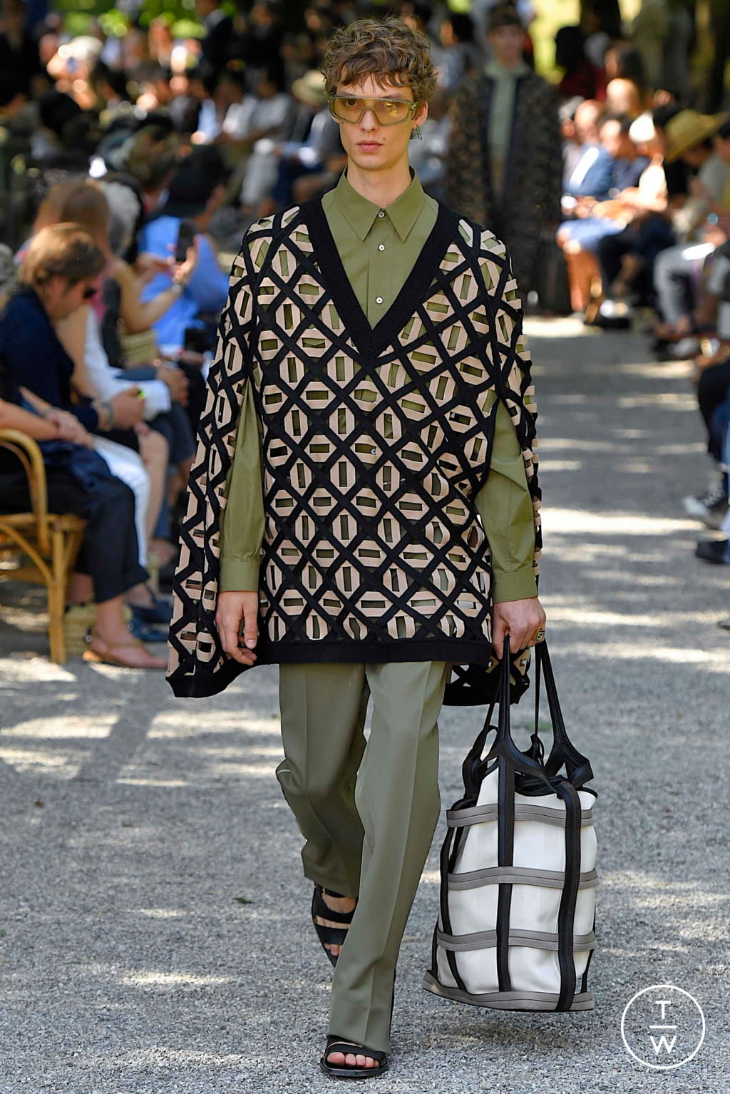 Fashion Week Milan Spring/Summer 2020 look 54 from the Fendi collection 男装