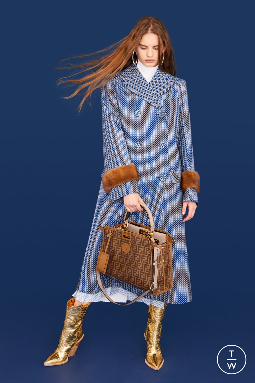 Fashion Week Milan Resort 2019 look 10 from the Fendi collection 女装