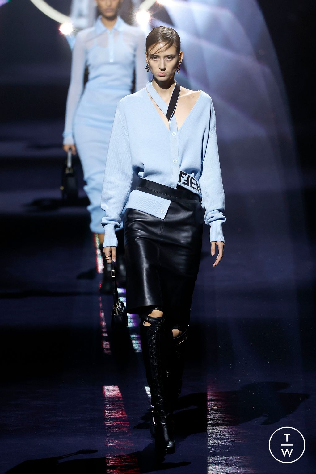 Fashion Week Milan Fall/Winter 2023 look 1 from the Fendi collection womenswear
