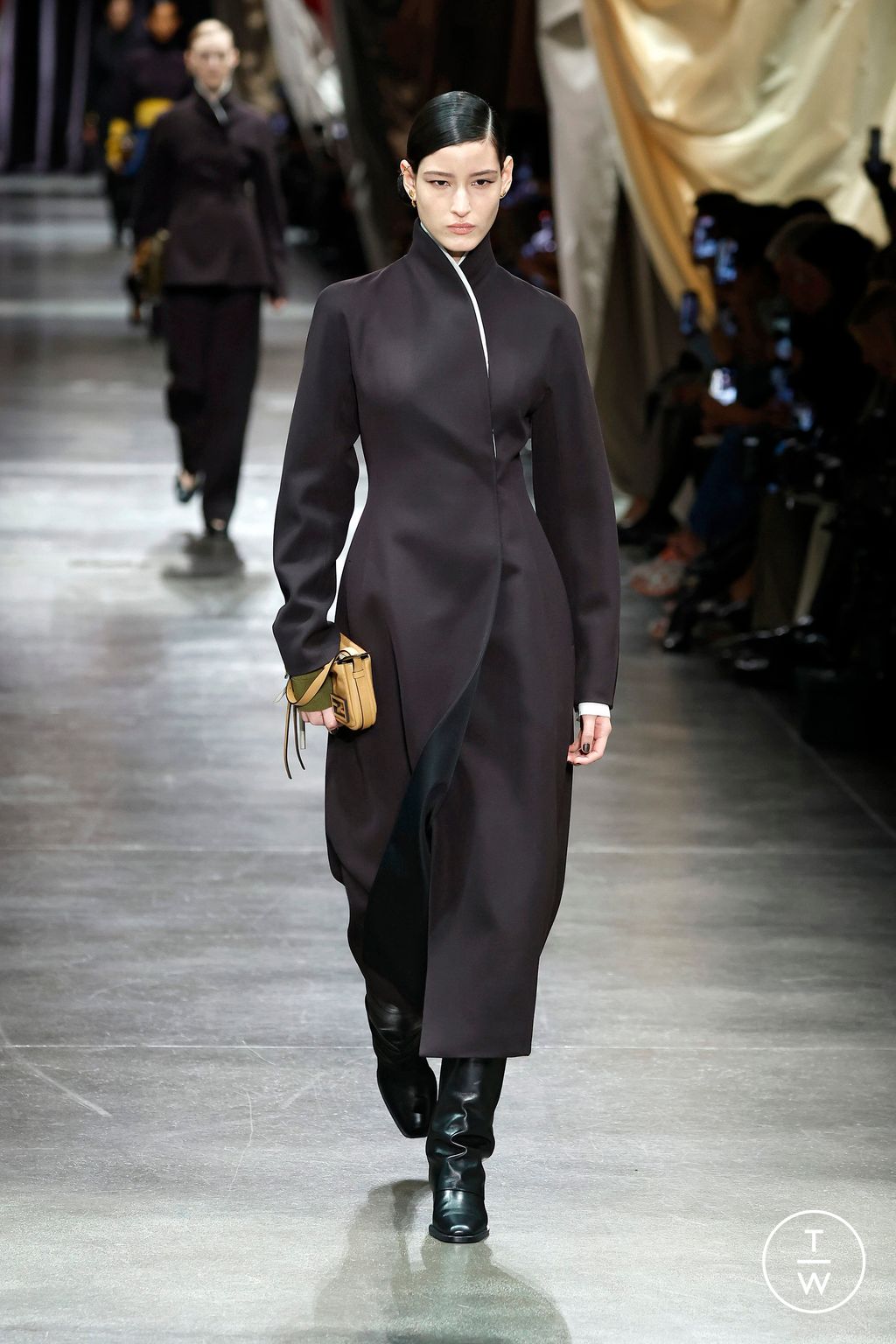 Fashion Week Milan Fall/Winter 2024 look 1 from the Fendi collection womenswear