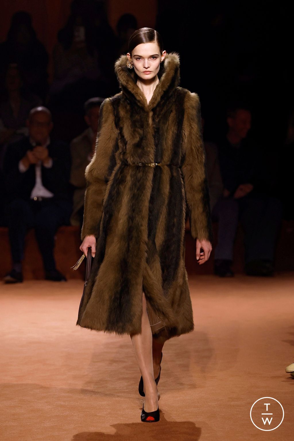 Fashion Week Milan Fall/Winter 2025 look 1 from the Fendi collection womenswear
