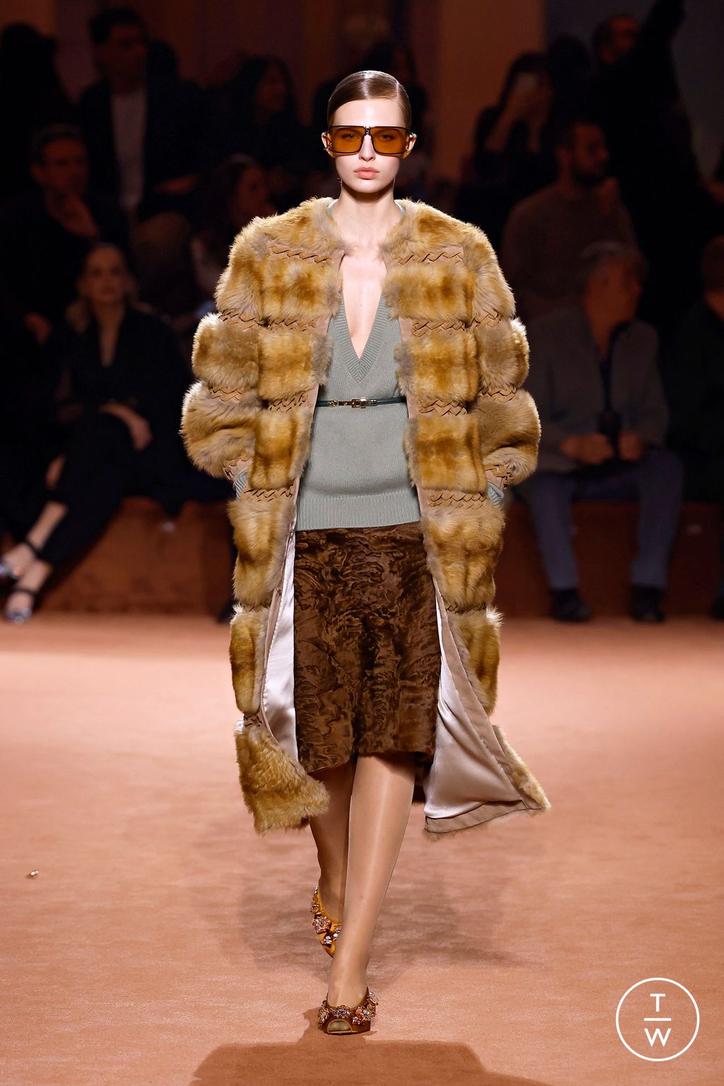 Fashion Week Milan Fall/Winter 2025 look 46 from the Fendi collection womenswear