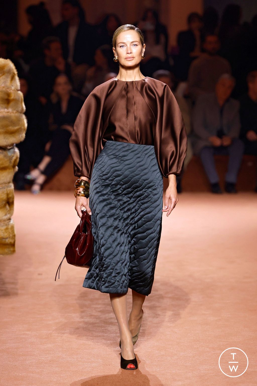 Fashion Week Milan Fall/Winter 2025 look 51 from the Fendi collection womenswear