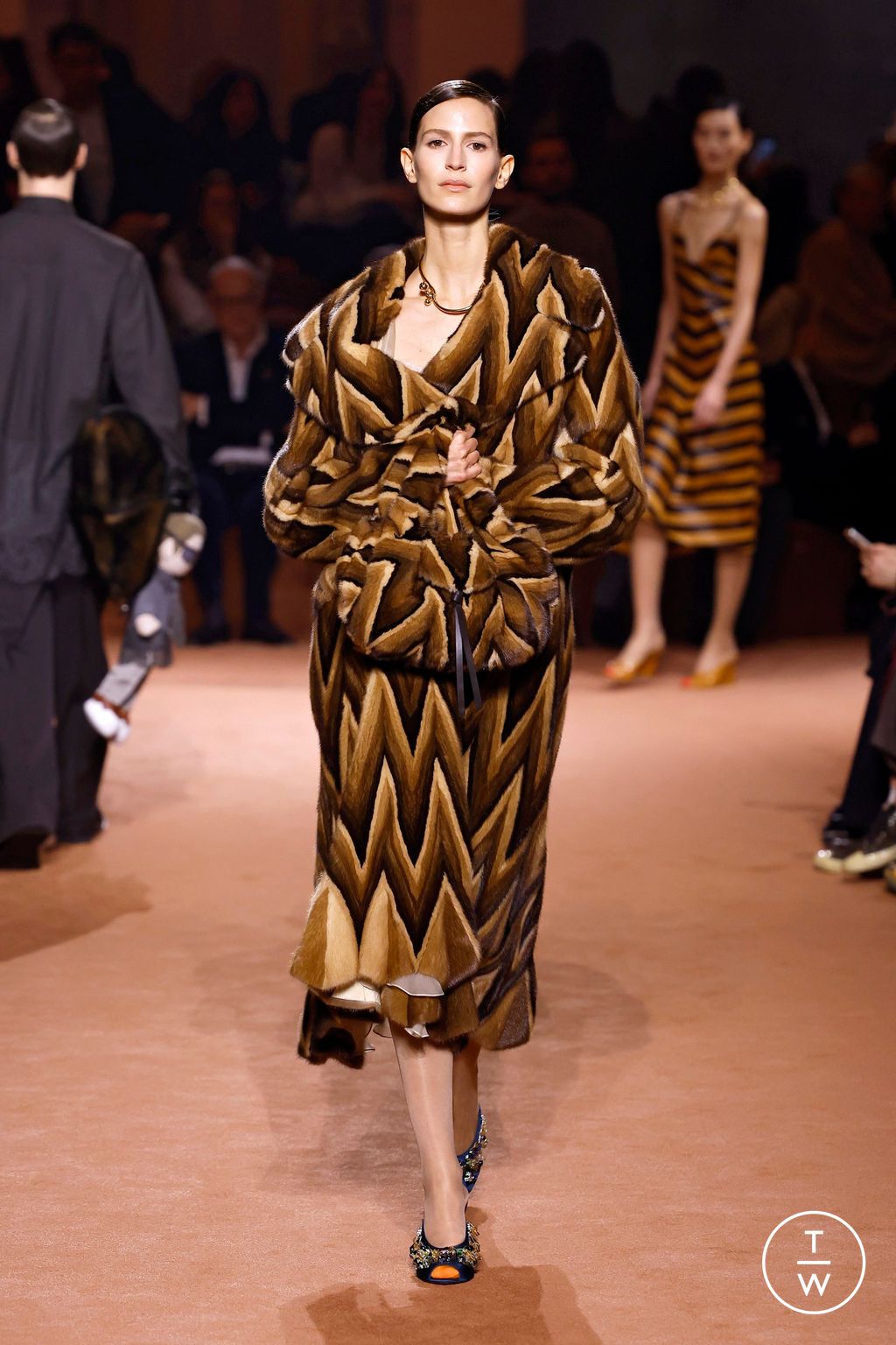 Fashion Week Milan Fall/Winter 2025 look 63 from the Fendi collection womenswear