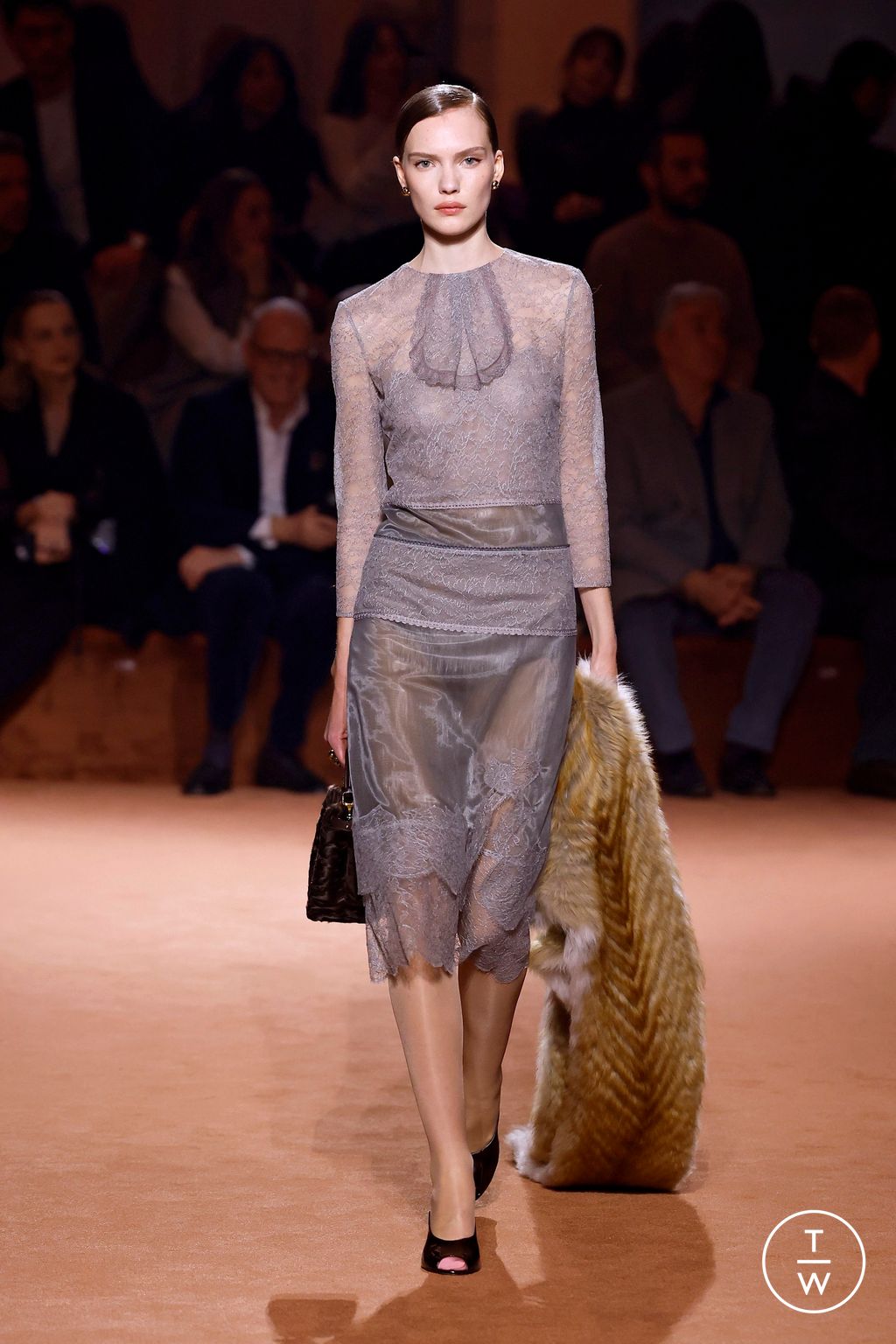 Fashion Week Milan Fall/Winter 2025 look 74 from the Fendi collection womenswear