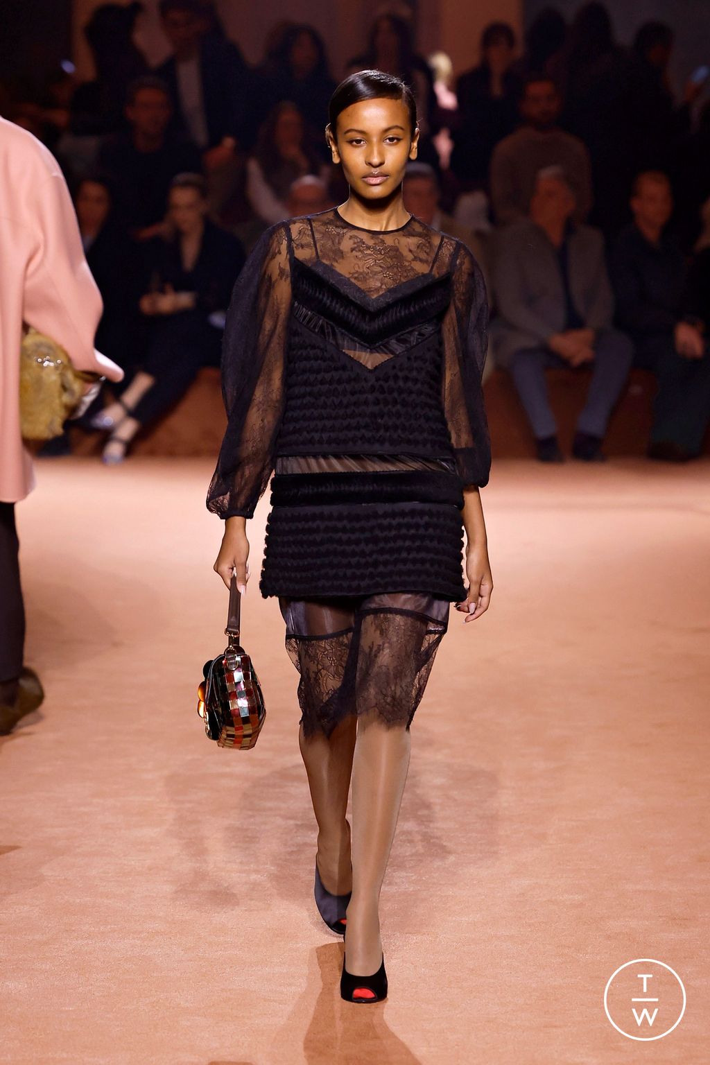 Fashion Week Milan Fall/Winter 2025 look 79 from the Fendi collection womenswear