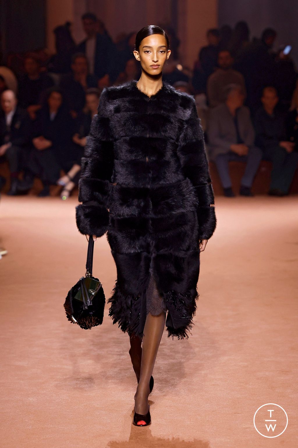 Fashion Week Milan Fall/Winter 2025 look 86 from the Fendi collection womenswear
