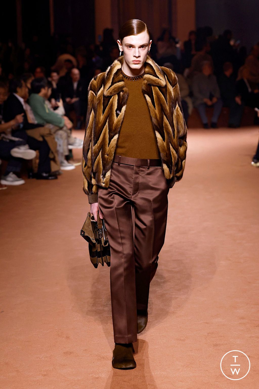 Fashion Week Milan Fall/Winter 2025 look 65 from the Fendi collection womenswear