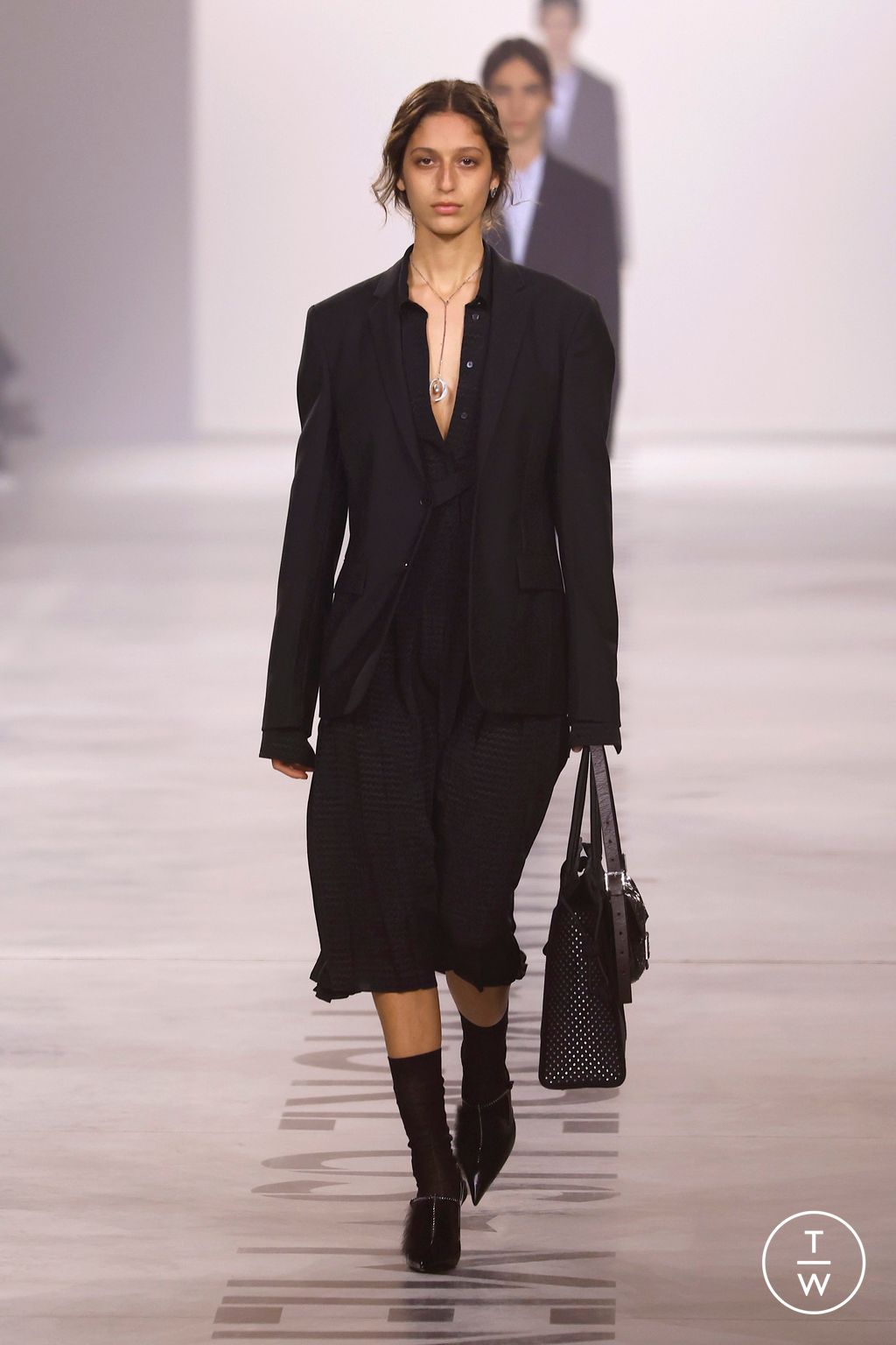 Fashion Week Milan Fall/Winter 2026 look 1 from the Fendi collection womenswear