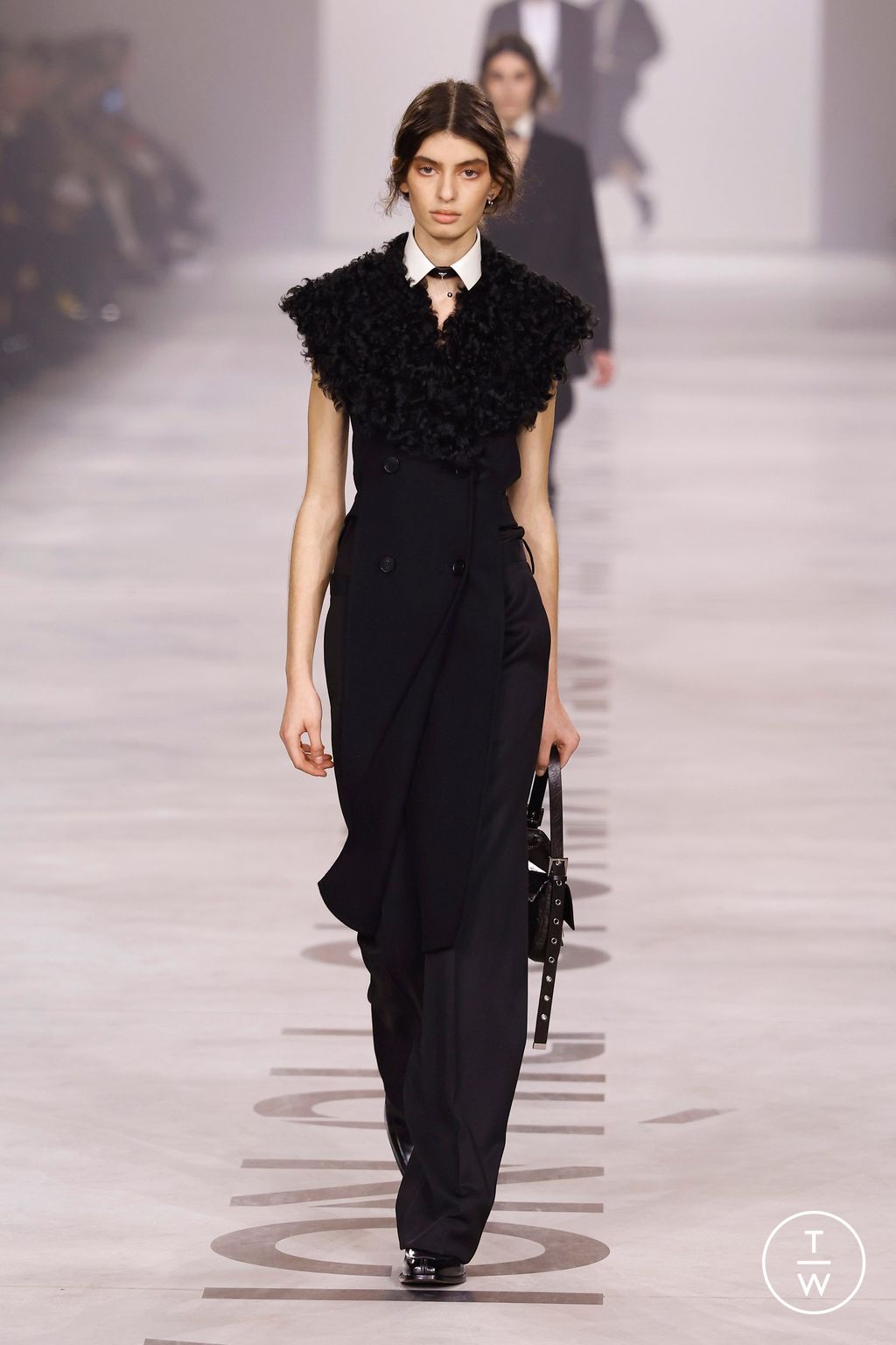 Fashion Week Milan Fall/Winter 2026 look 6 from the Fendi collection womenswear