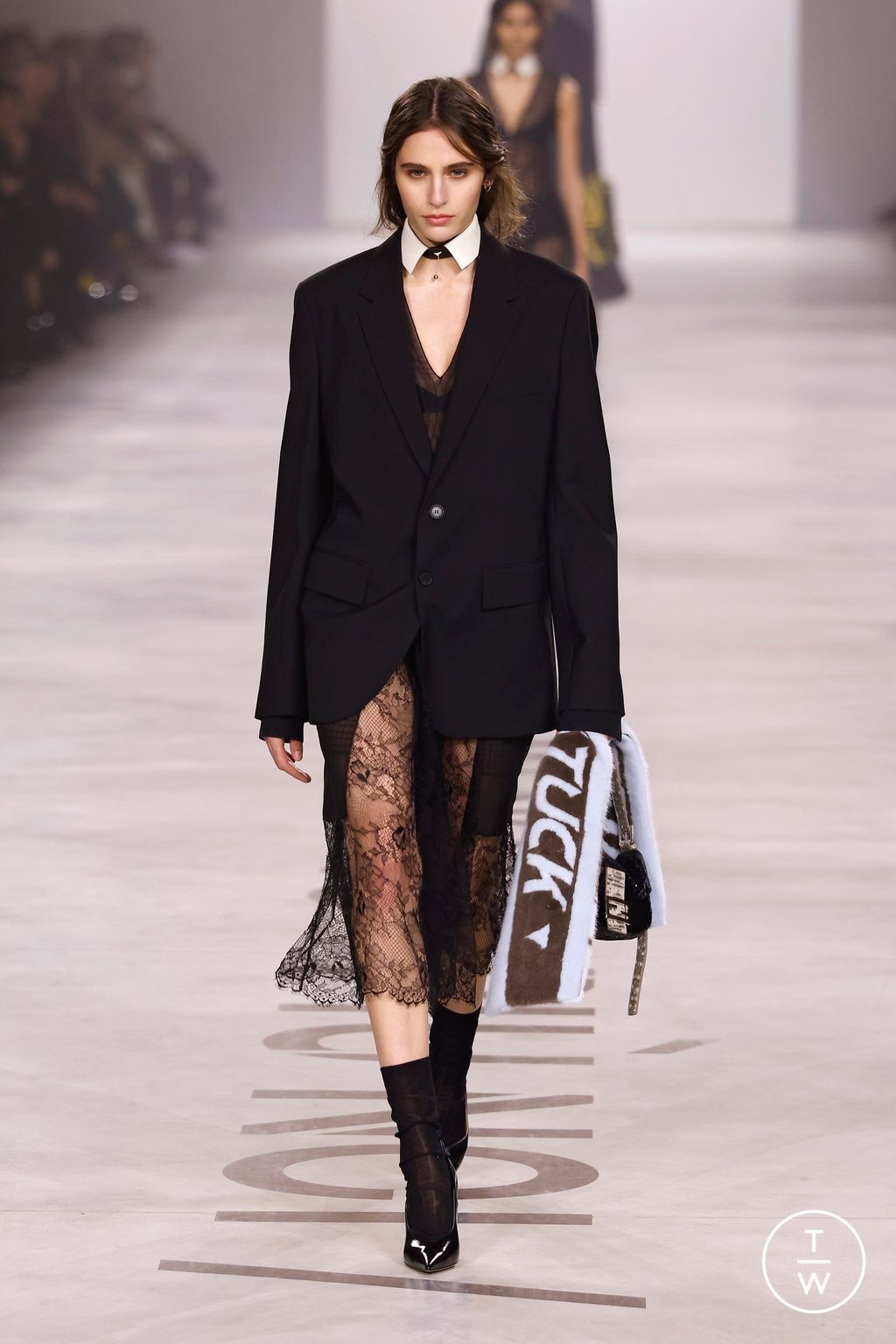 Fashion Week Milan Fall/Winter 2026 look 24 from the Fendi collection womenswear