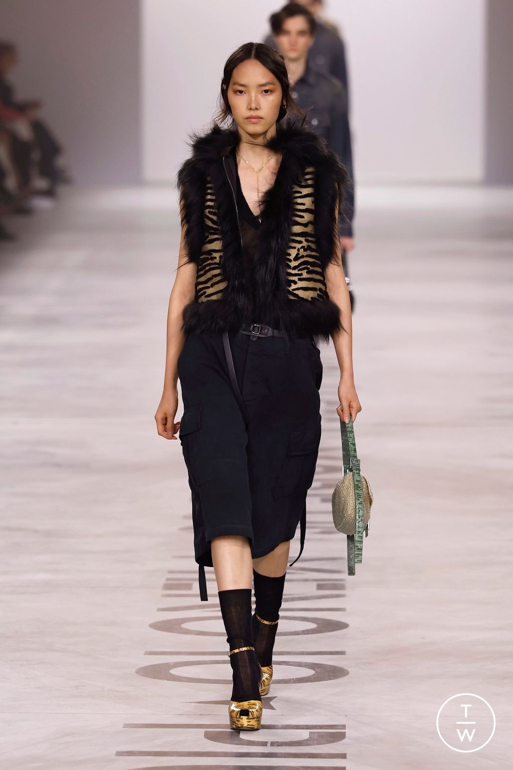 Fashion Week Milan Fall/Winter 2026 look 39 from the Fendi collection womenswear