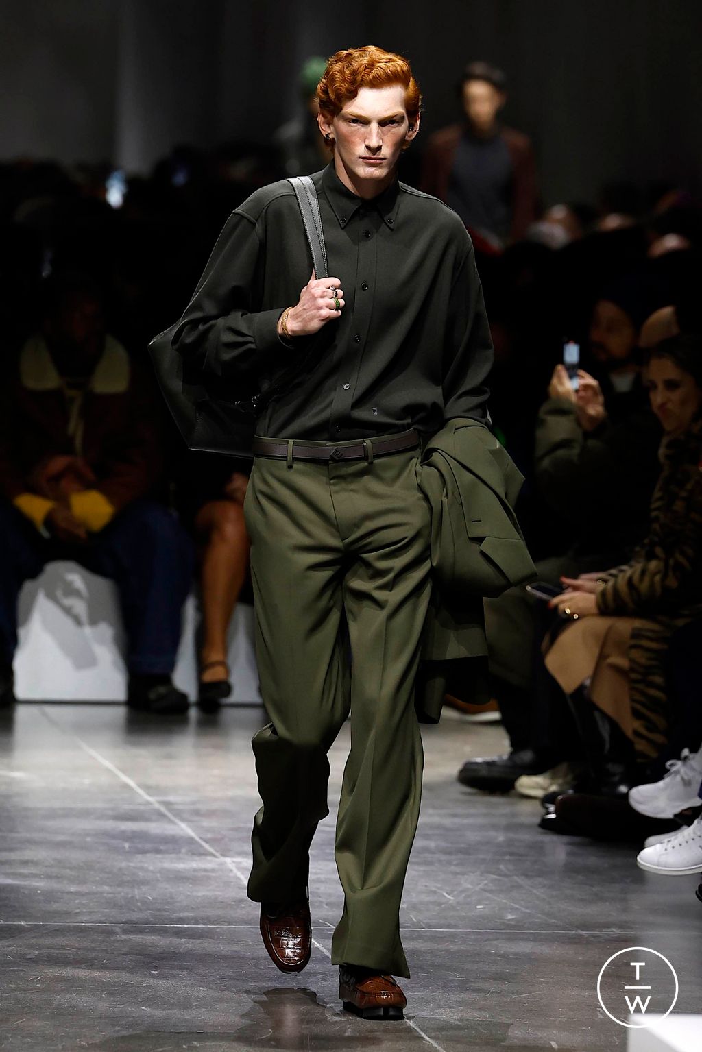 Fashion Week Milan Fall/Winter 2024 look 3 from the Fendi collection 男装