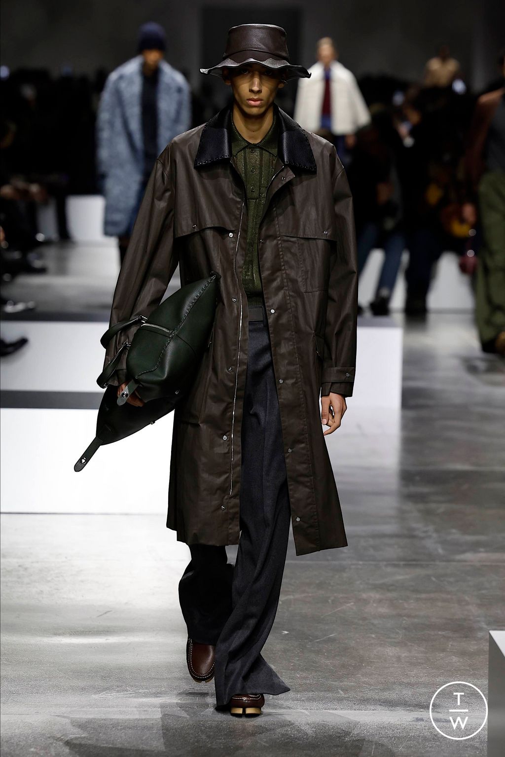Fashion Week Milan Fall/Winter 2024 look 4 from the Fendi collection menswear