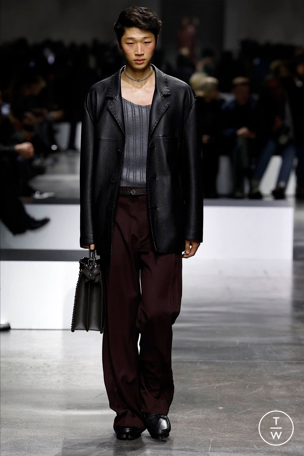 Fashion Week Milan Fall/Winter 2024 look 42 from the Fendi collection menswear