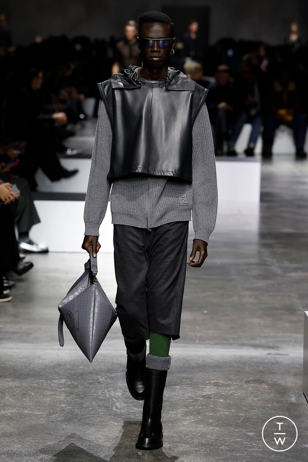 Fashion Week Milan Fall/Winter 2024 look 47 from the Fendi collection menswear