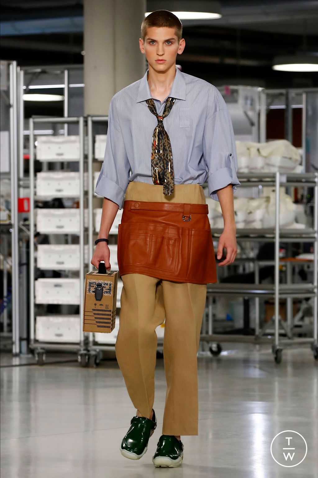 Fashion Week Florence - Pitti Spring/Summer 2024 look 2 from the Fendi collection menswear