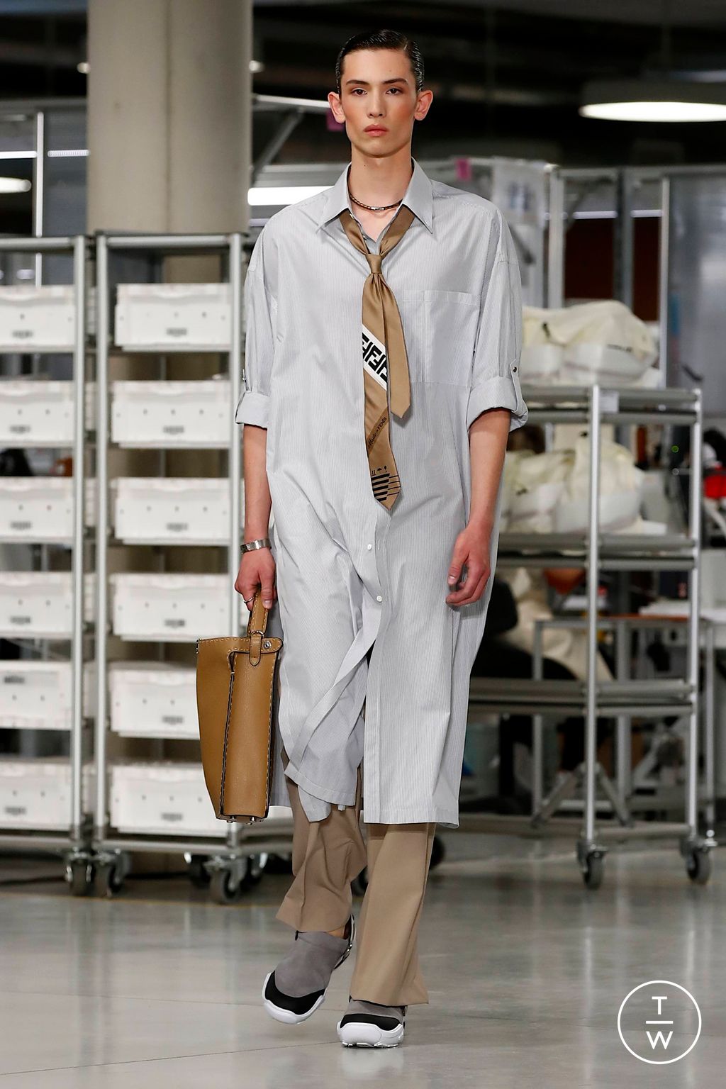 Fashion Week Florence - Pitti Spring/Summer 2024 look 3 from the Fendi collection menswear