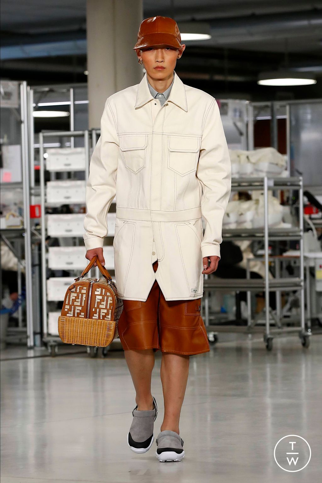 Fashion Week Florence - Pitti Spring/Summer 2024 look 5 from the Fendi collection menswear