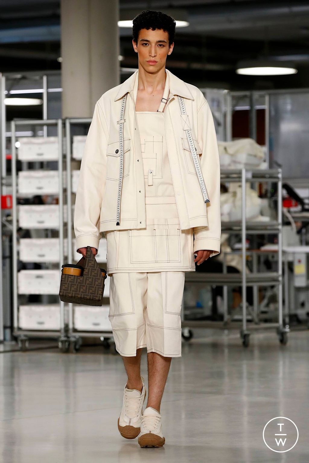 Fashion Week Florence - Pitti Spring/Summer 2024 look 6 from the Fendi collection 男装