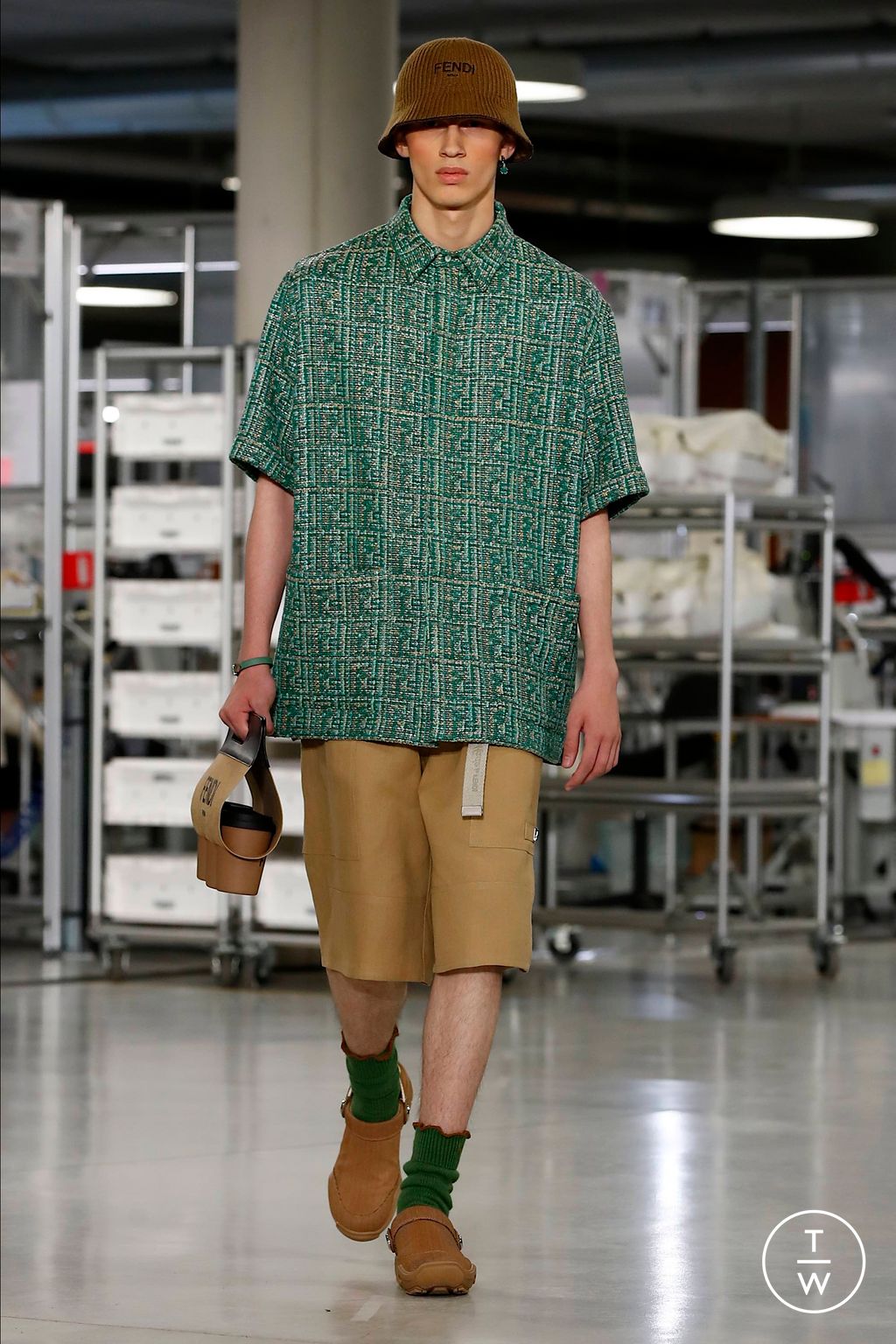 Fashion Week Florence - Pitti Spring/Summer 2024 look 9 from the Fendi collection 男装