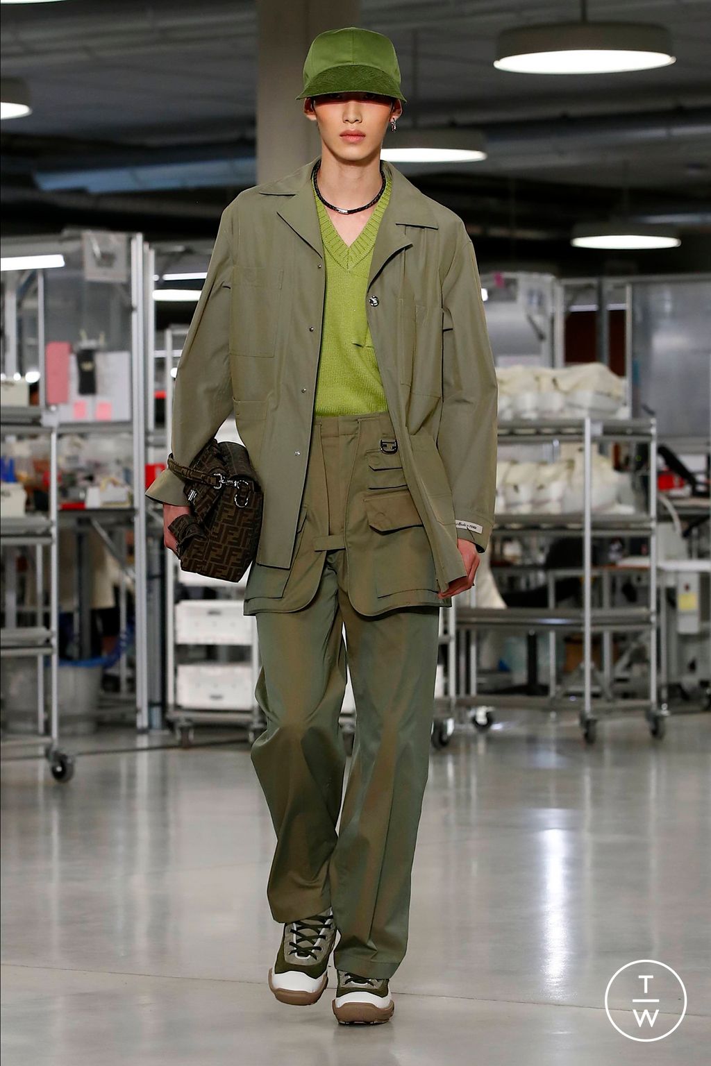 Fashion Week Florence - Pitti Spring/Summer 2024 look 12 from the Fendi collection menswear