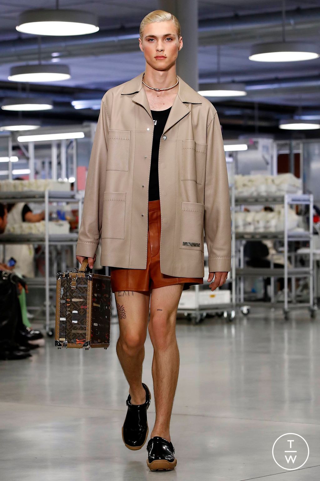 Fashion Week Florence - Pitti Spring/Summer 2024 look 24 from the Fendi collection 男装