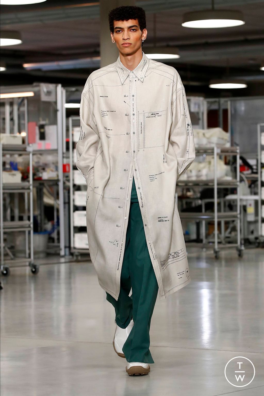 Fashion Week Florence - Pitti Spring/Summer 2024 look 37 from the Fendi collection 男装