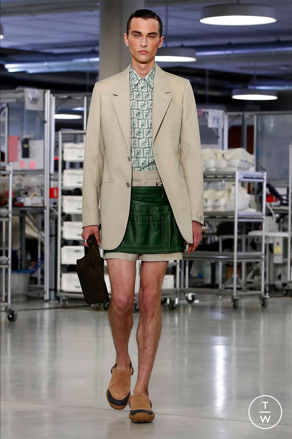 Fashion Week Florence - Pitti Spring/Summer 2024 look 45 from the Fendi collection 男装