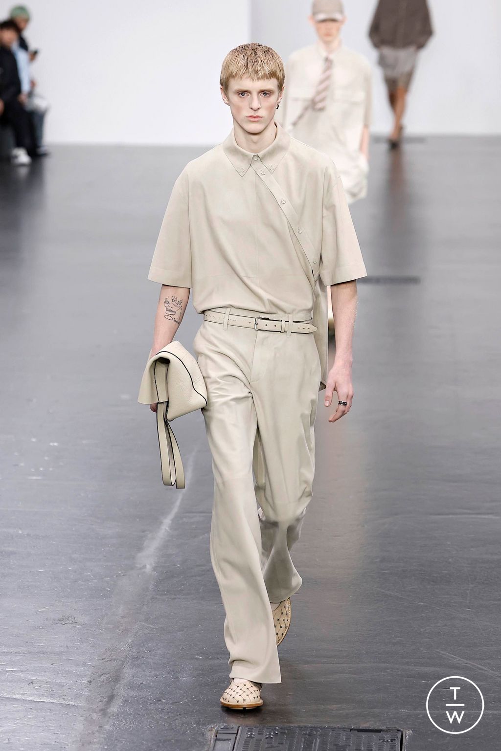 Fashion Week Milan Spring-Summer 2025 look 2 from the Fendi collection menswear
