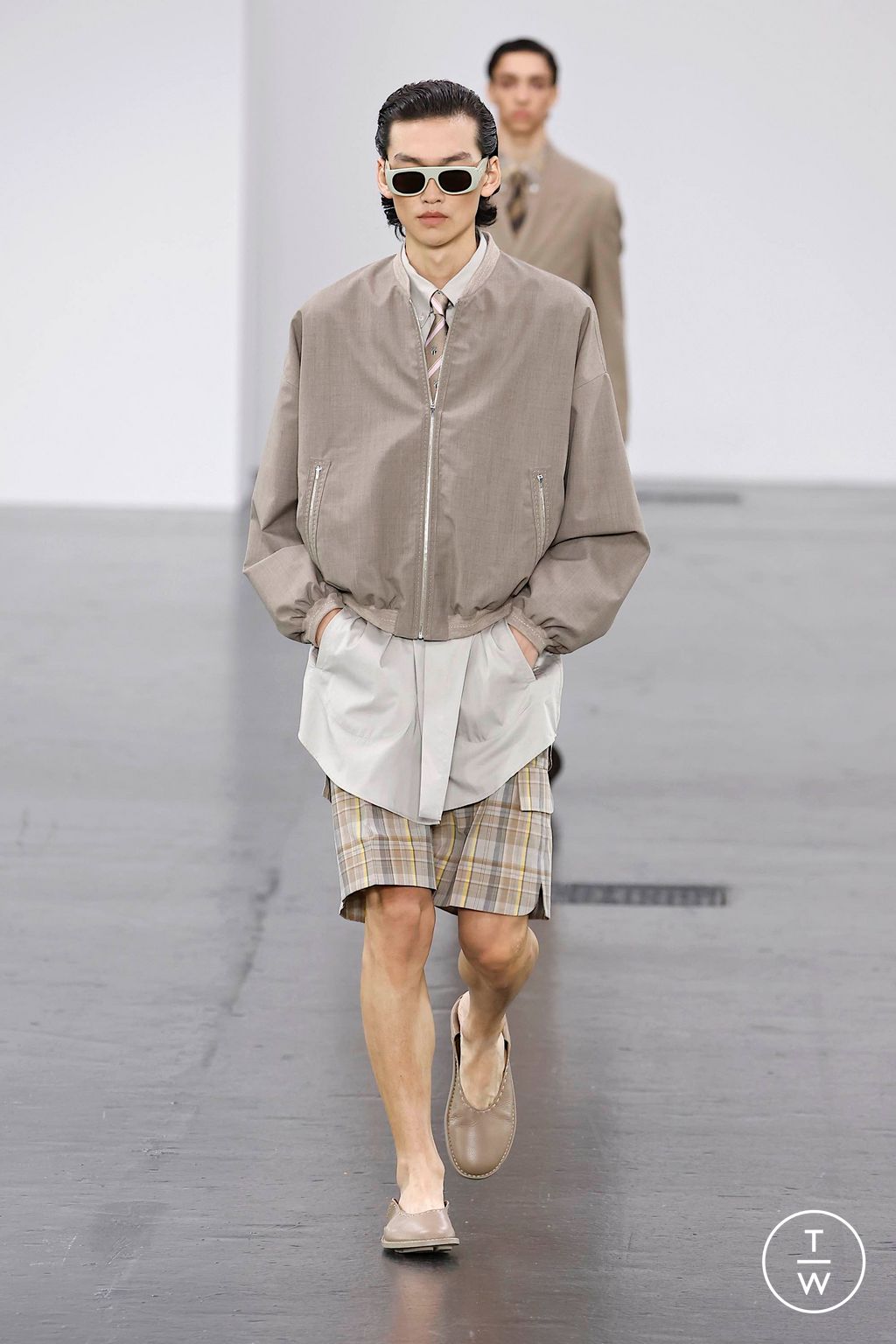 Fashion Week Milan Spring-Summer 2025 look 4 from the Fendi collection menswear