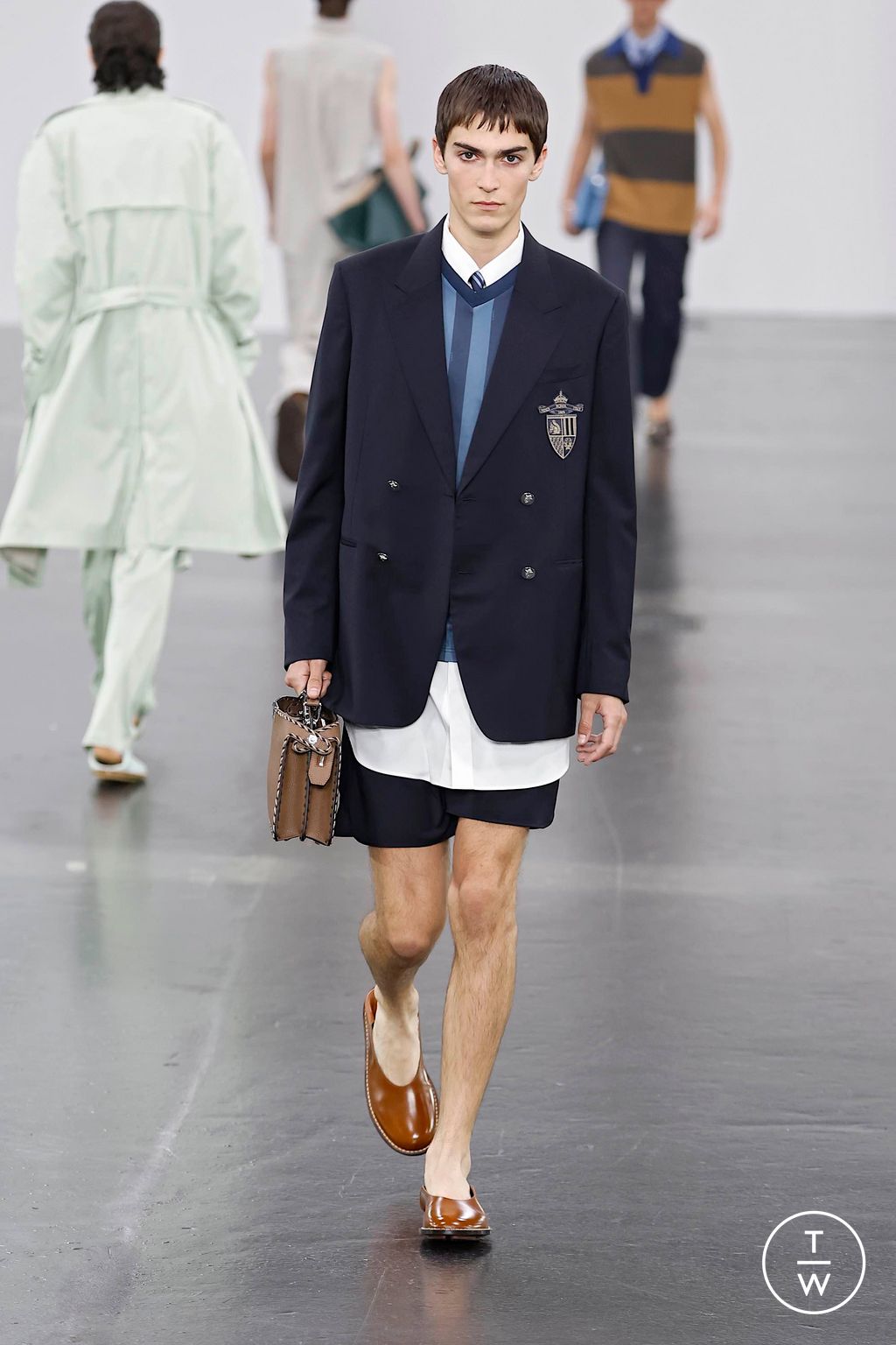 Fashion Week Milan Spring-Summer 2025 look 23 from the Fendi collection menswear
