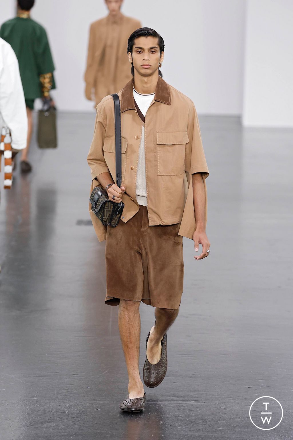 Fashion Week Milan Spring-Summer 2025 look 31 from the Fendi collection menswear