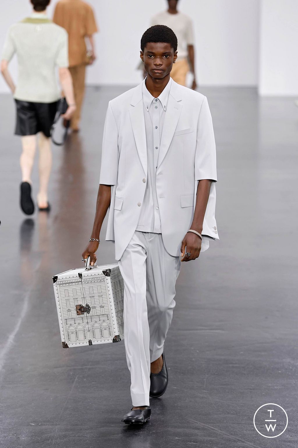 Fashion Week Milan Spring-Summer 2025 look 45 from the Fendi collection menswear