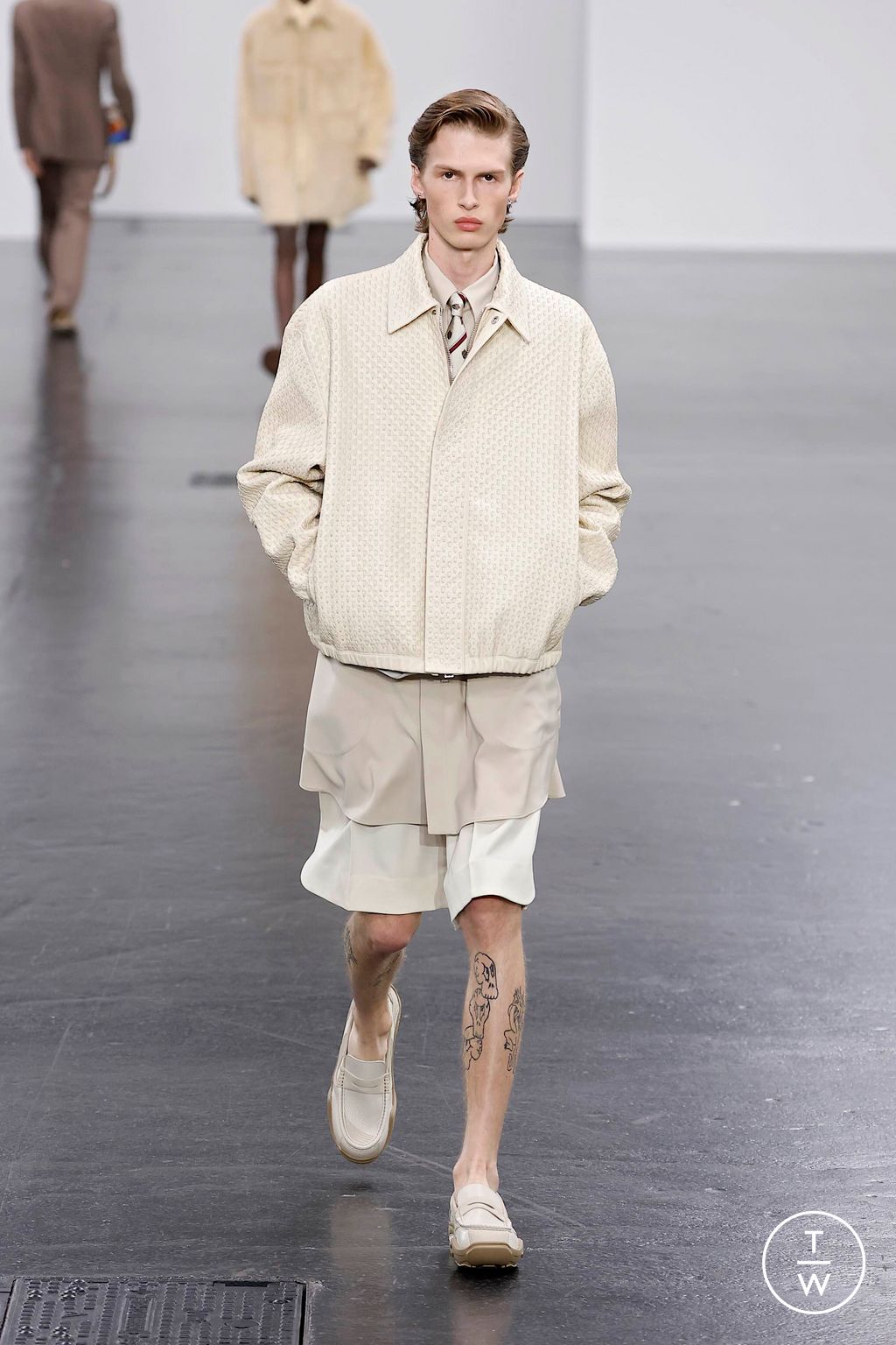 Fashion Week Milan Spring-Summer 2025 look 50 from the Fendi collection menswear