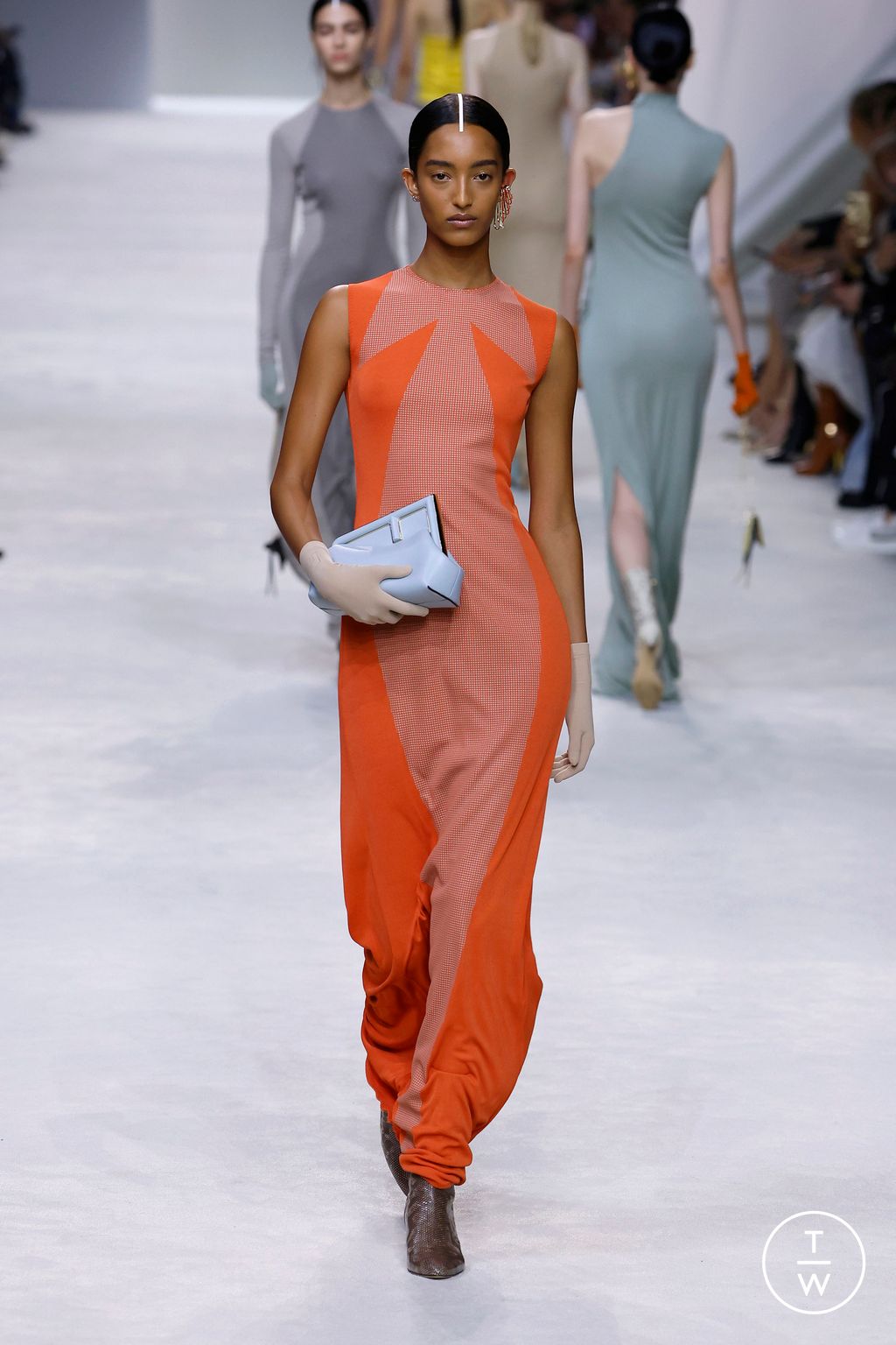 Fashion Week Milan Spring/Summer 2024 look 49 from the Fendi collection womenswear