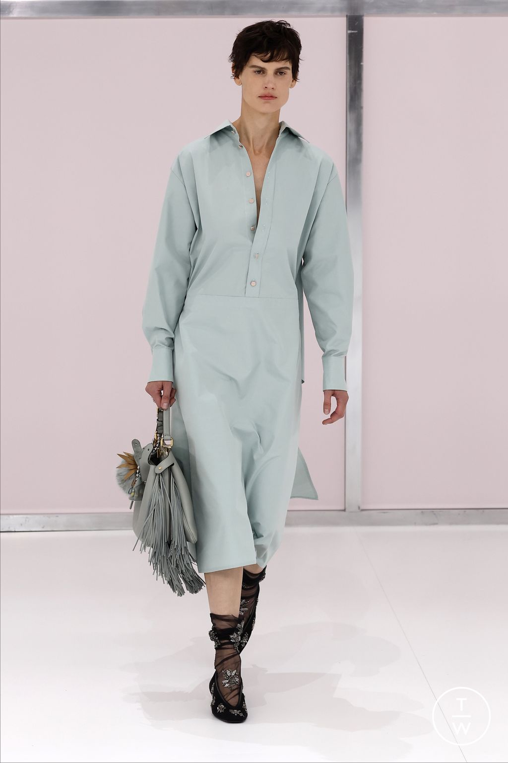 Fashion Week Milan Spring/Summer 2025 look 24 from the Fendi collection womenswear