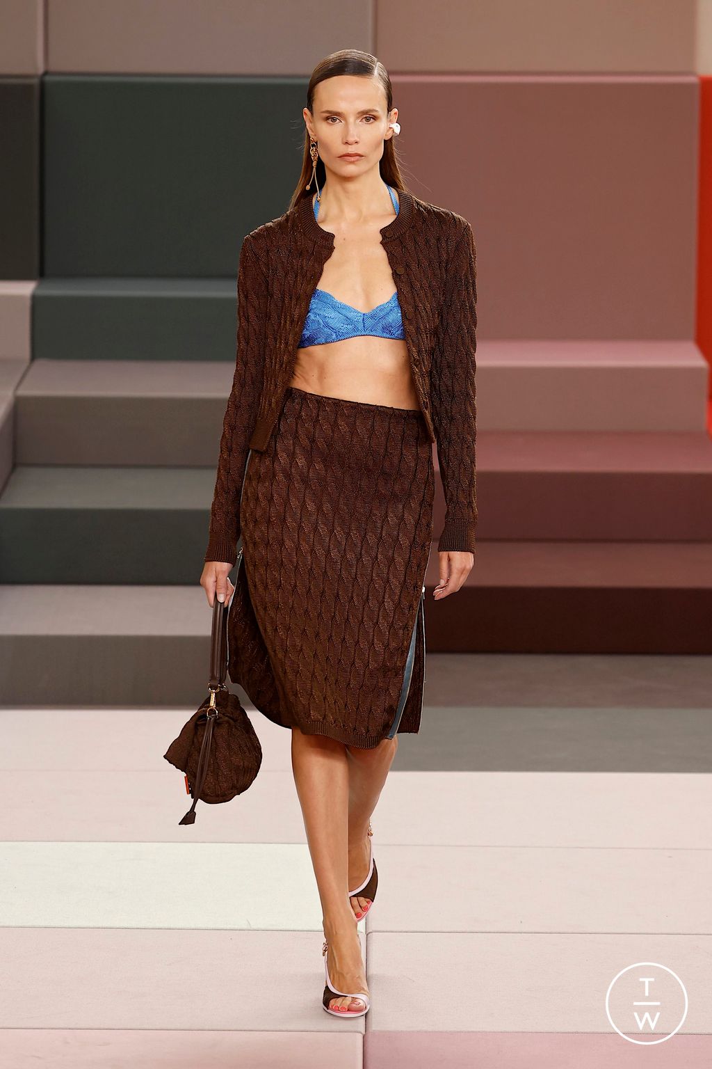 Fashion Week Milan Spring/Summer 2026 look 18 from the Fendi collection womenswear