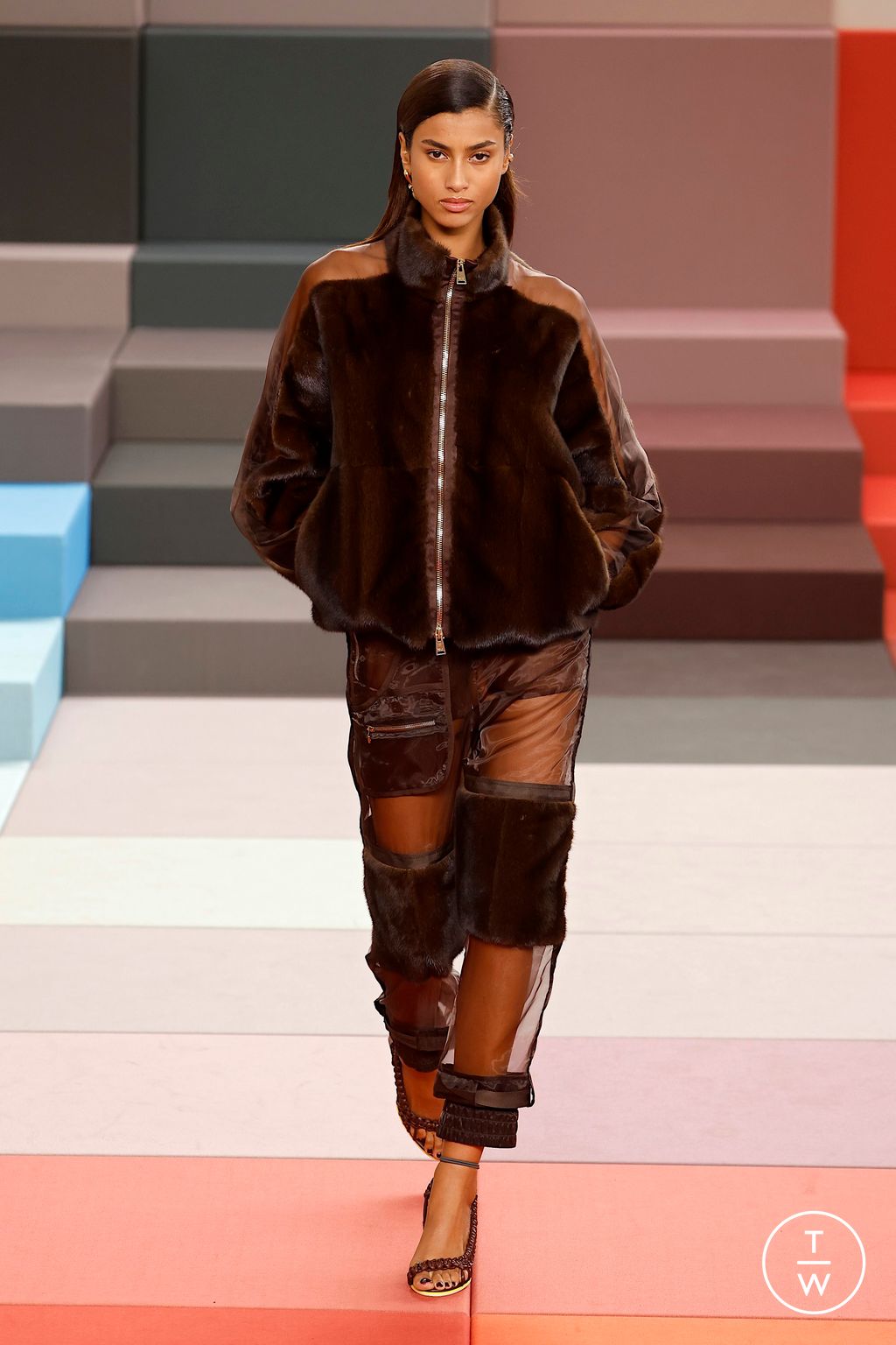 Fashion Week Milan Spring/Summer 2026 look 73 from the Fendi collection womenswear