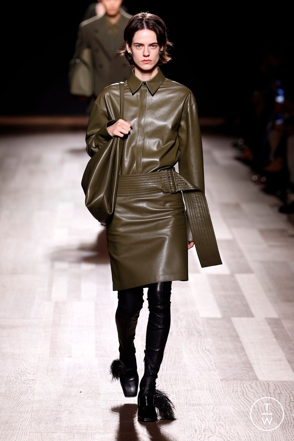 Fashion Week Milan Fall/Winter 2024 look 5 from the Ferragamo collection womenswear