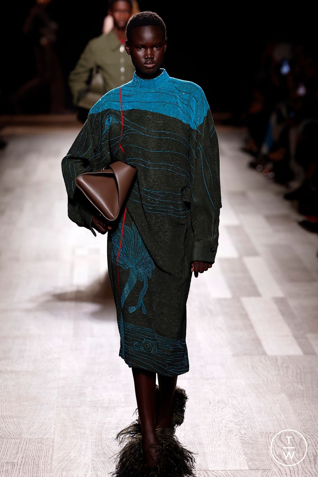 Fashion Week Milan Fall/Winter 2024 look 44 from the Ferragamo collection womenswear