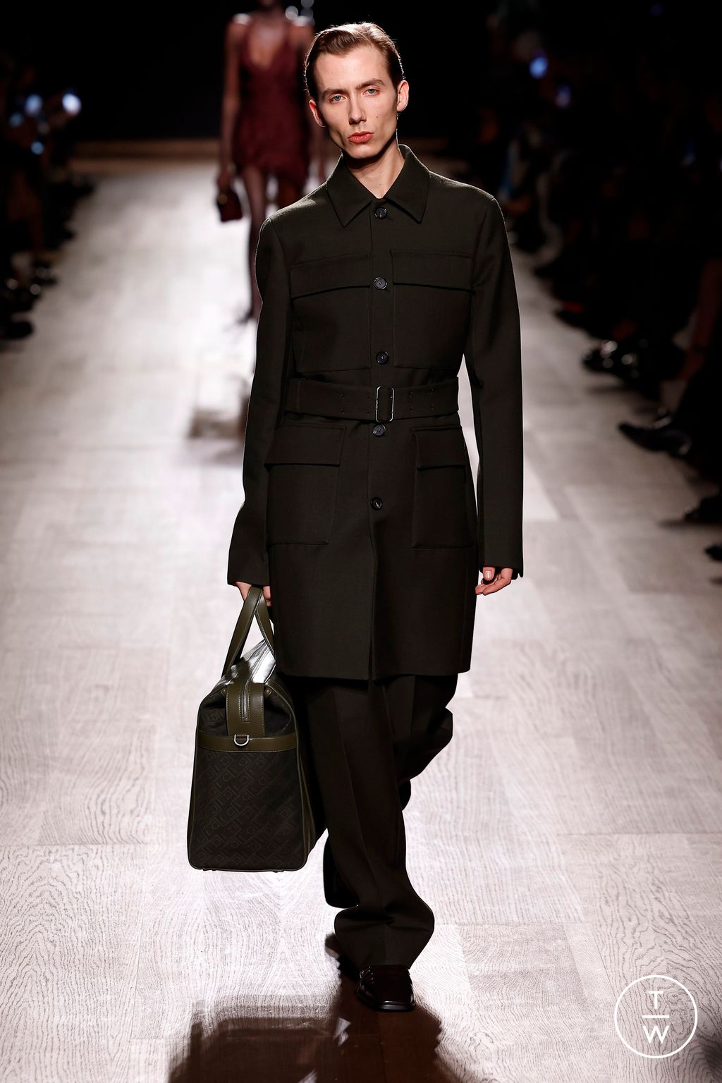 Fashion Week Milan Fall/Winter 2024 look 50 from the Ferragamo collection 女装