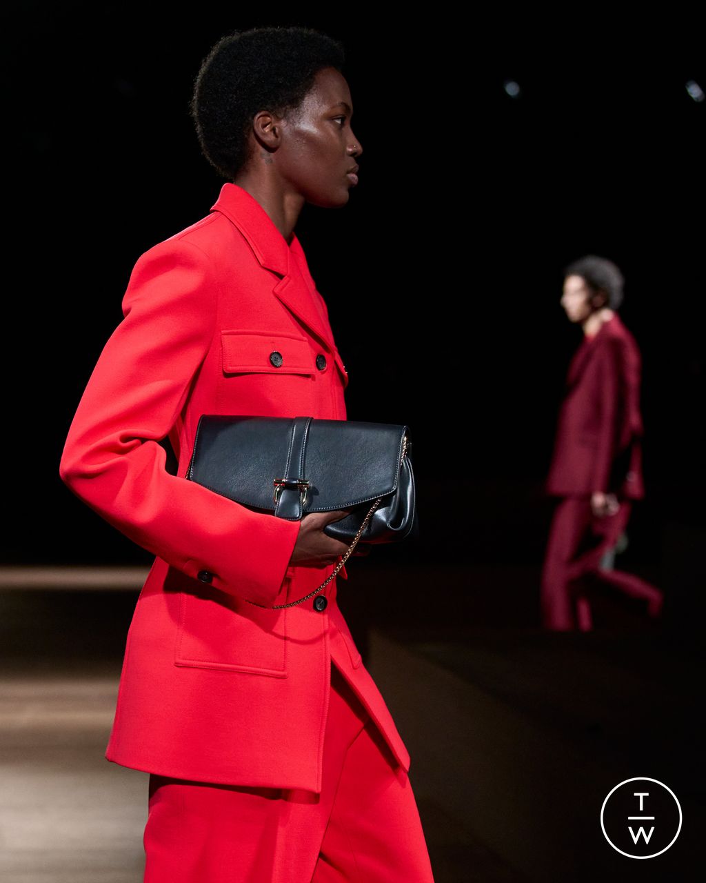 Fashion Week Milan Fall/Winter 2024 look 21 from the Ferragamo collection womenswear accessories