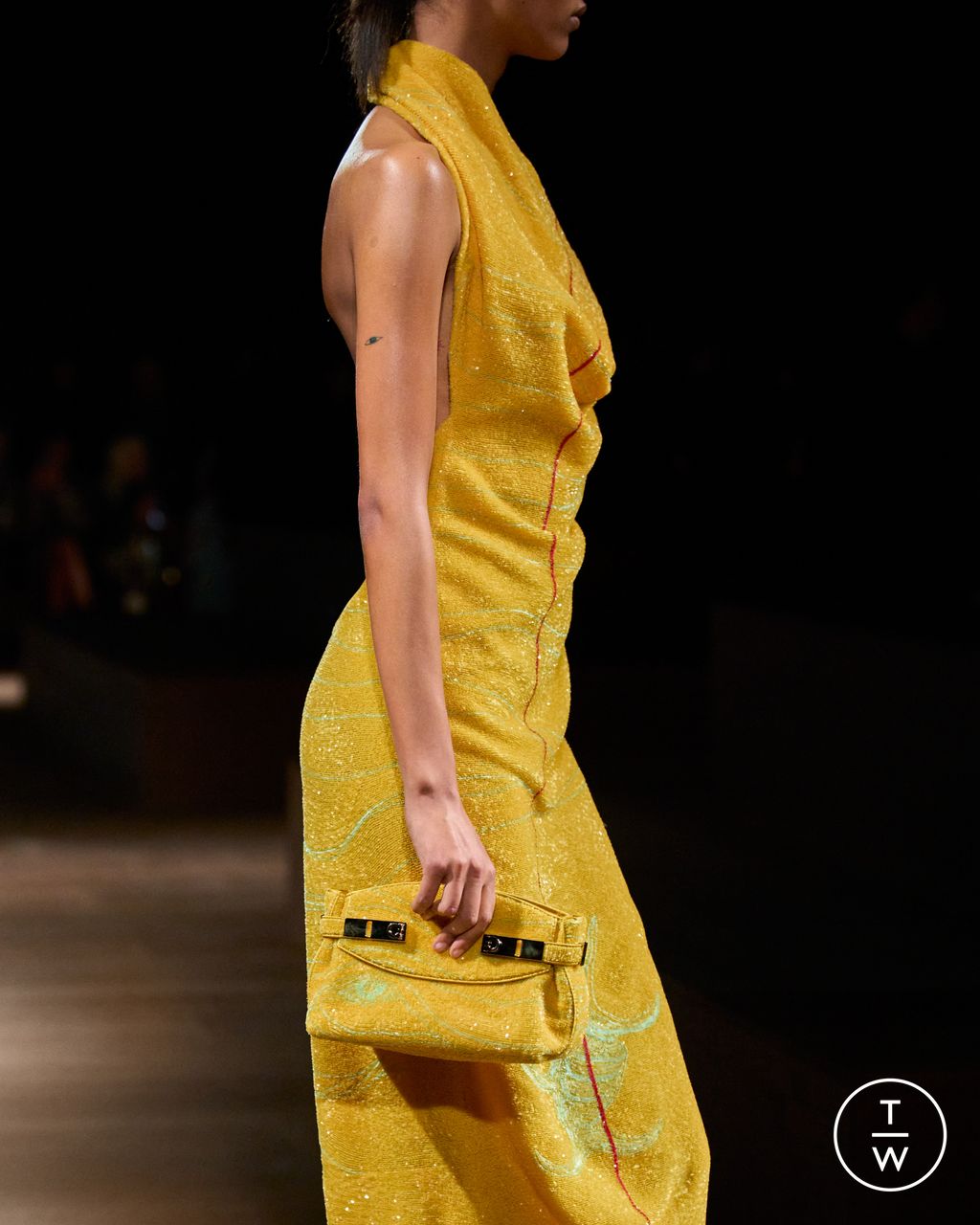 Fashion Week Milan Fall/Winter 2024 look 47 from the Ferragamo collection womenswear accessories