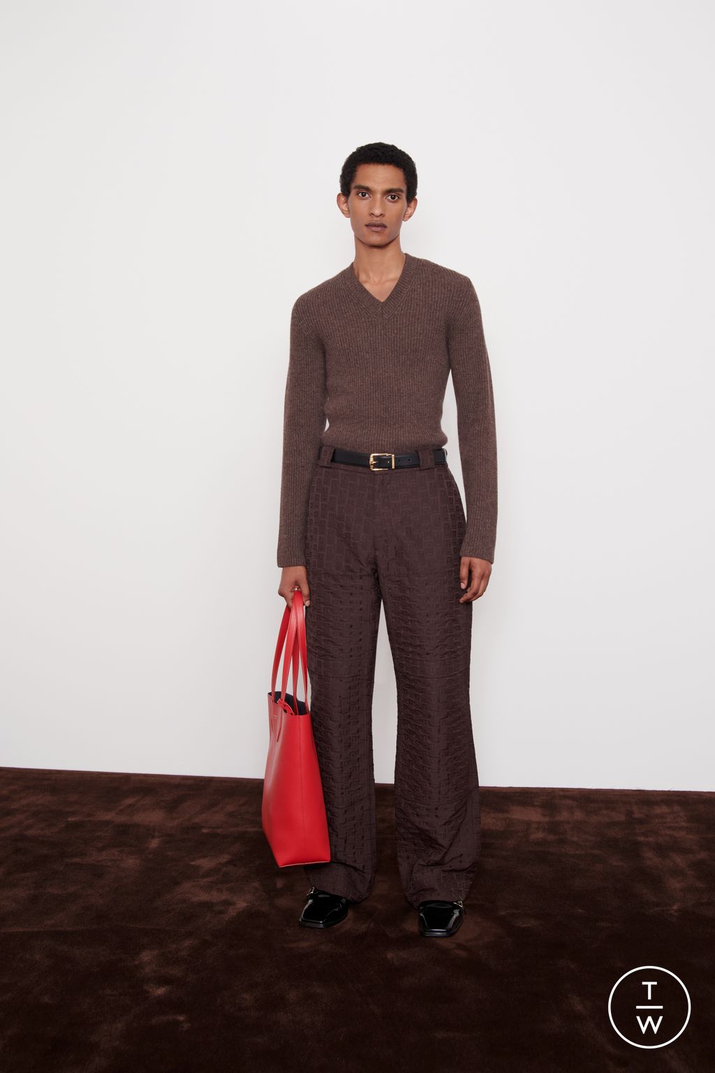 Fashion Week Milan Resort 2025 look 8 de la collection Ferragamo womenswear