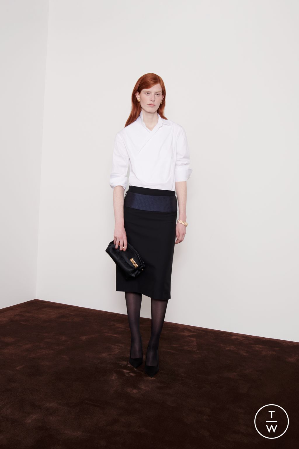 Fashion Week Milan Resort 2025 look 36 de la collection Ferragamo womenswear