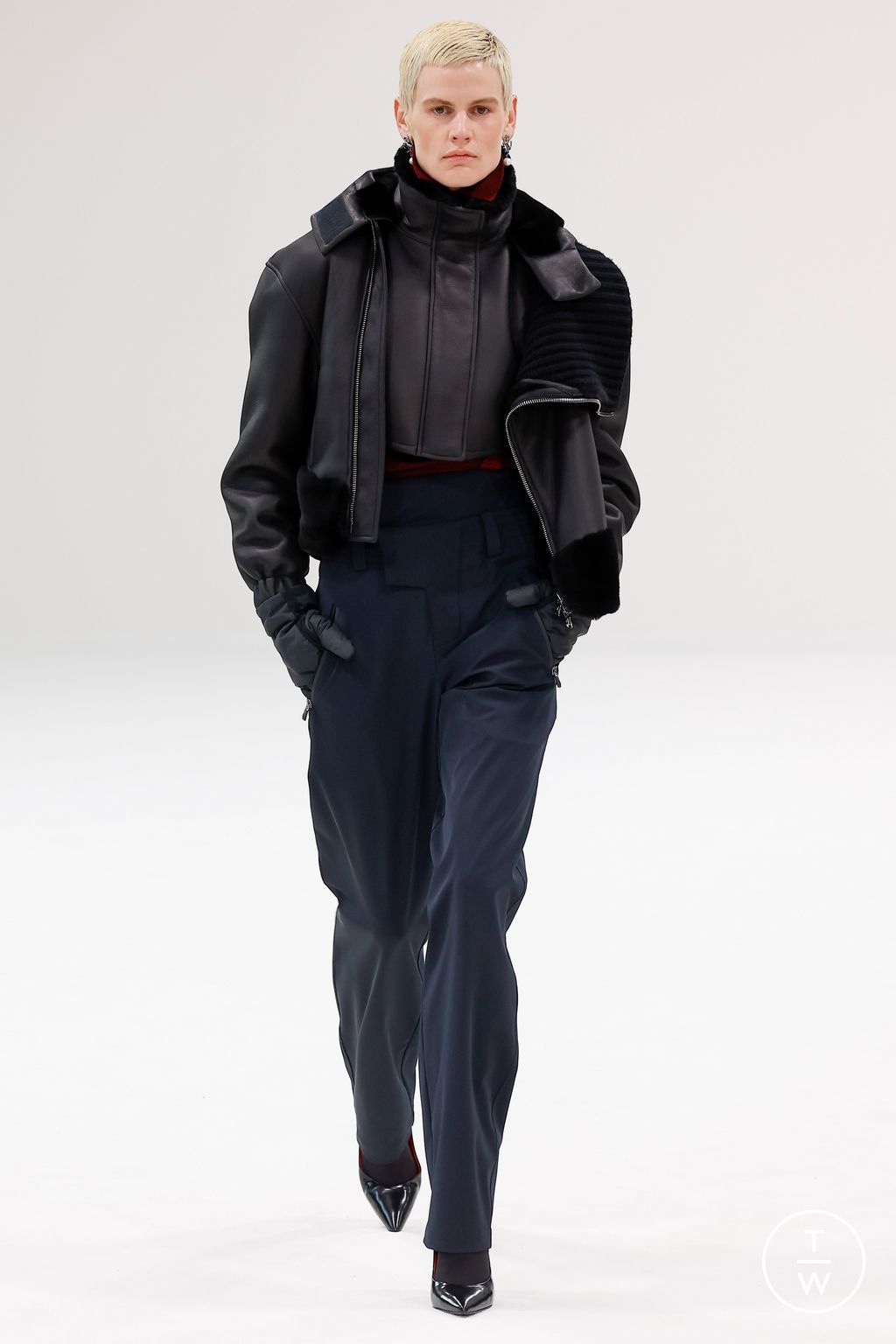 Fashion Week Milan Fall/Winter 2023 look 6 from the Ferrari collection womenswear