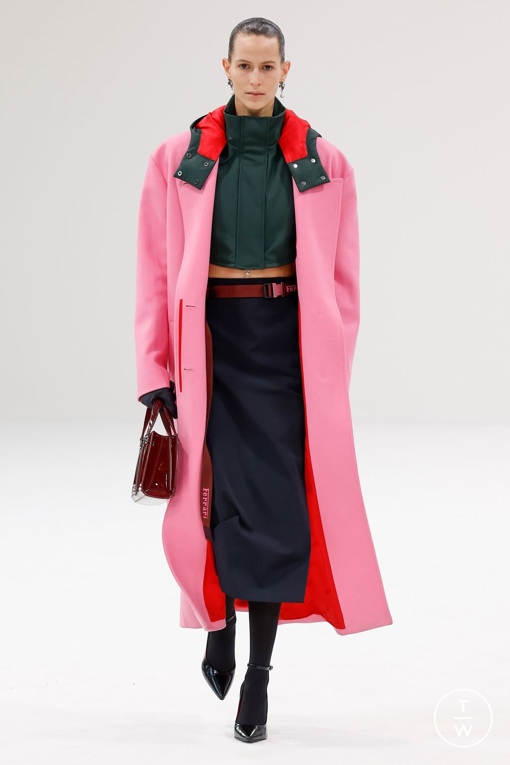 Fashion Week Milan Fall/Winter 2023 look 31 from the Ferrari collection womenswear
