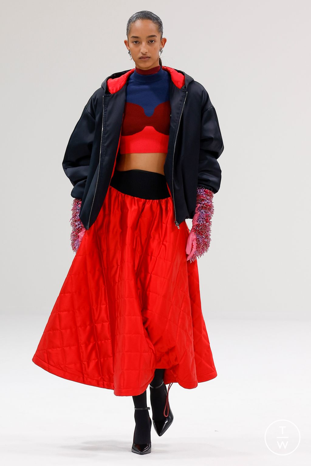 Fashion Week Milan Fall/Winter 2023 look 38 from the Ferrari collection womenswear
