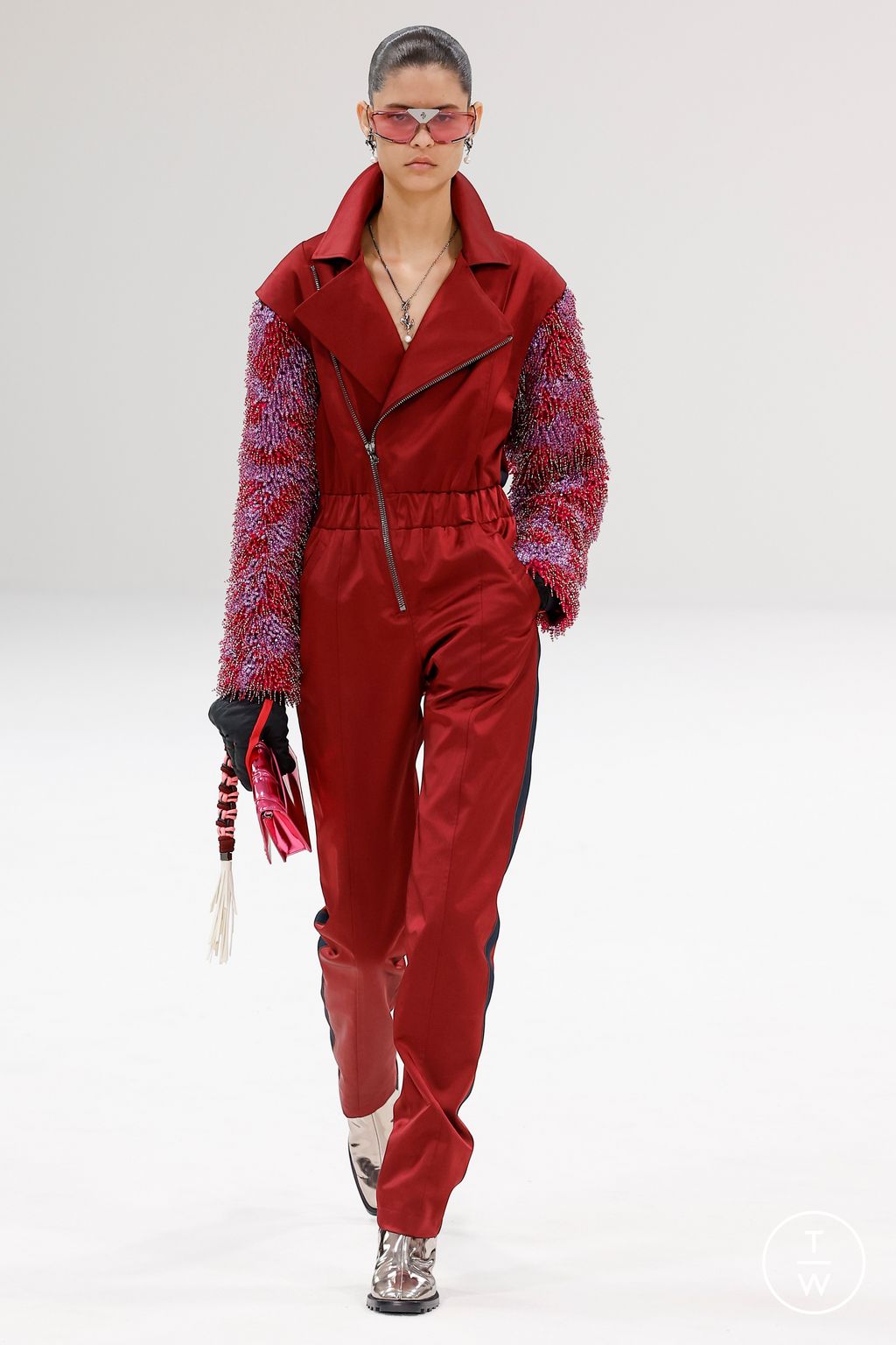 Fashion Week Milan Fall/Winter 2023 look 39 from the Ferrari collection womenswear